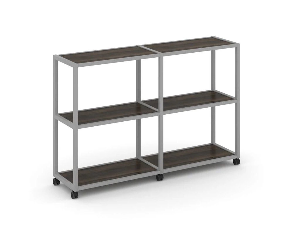 Стеллаж 3 уровня 2 секции VR.LT-STK-311.08 1570x400x1046 Shelf Mobile