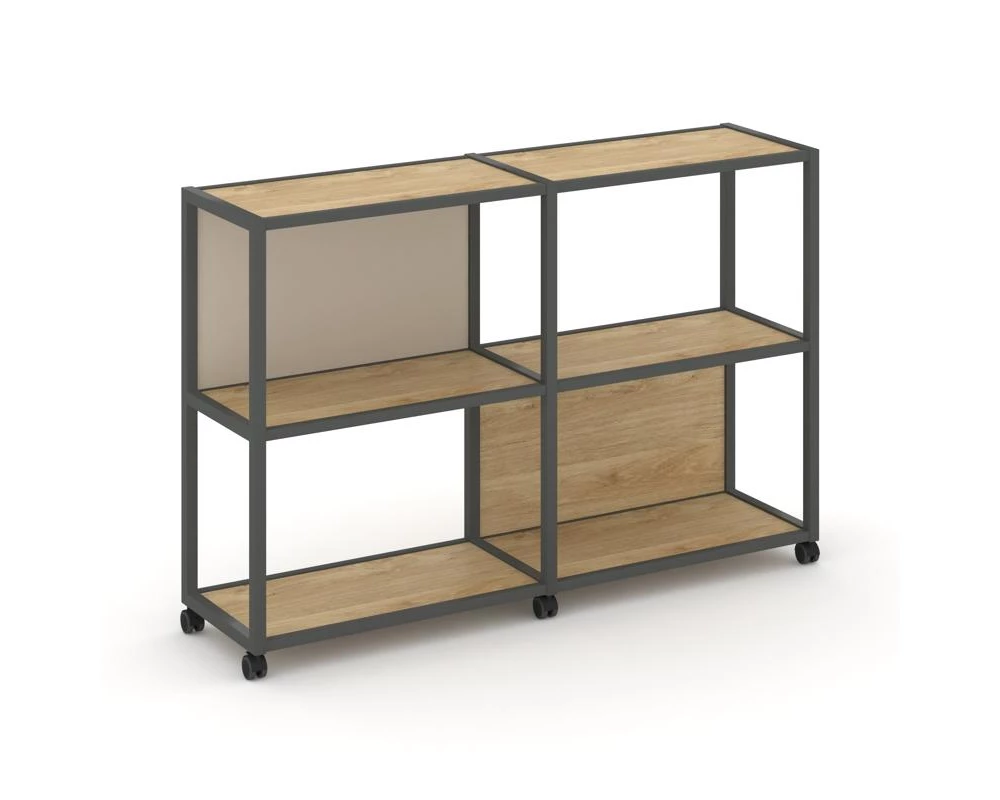 Стеллаж 3 уровня 2 секции VR.LT-STK-312.06 1170x400x1046 Shelf Mobile
