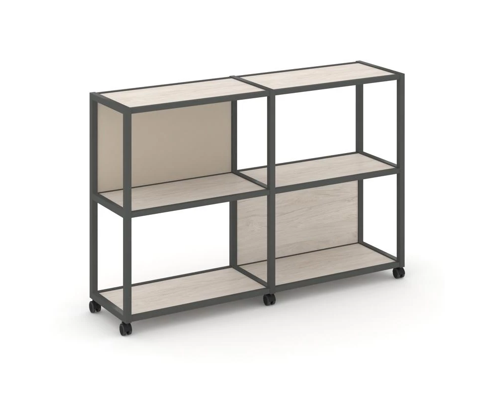 Стеллаж 3 уровня 2 секции VR.LT-STK-312.06 1170x400x1046 Shelf Mobile
