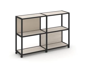 Стеллаж 3 уровня 2 секции VR.LT-STK-312.06 1170x400x1046 Shelf Mobile images