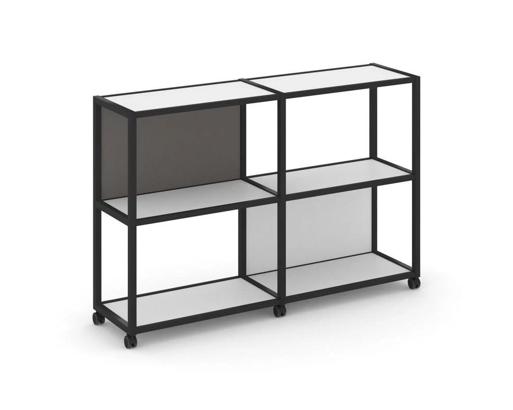 Стеллаж 3 уровня 2 секции VR.LT-STK-312.06 1170x400x1046 Shelf Mobile