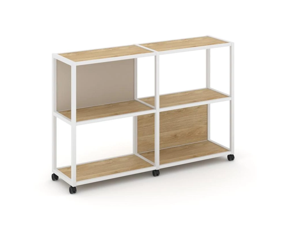 Стеллаж 3 уровня 2 секции VR.LT-STK-312.06 1170x400x1046 Shelf Mobile
