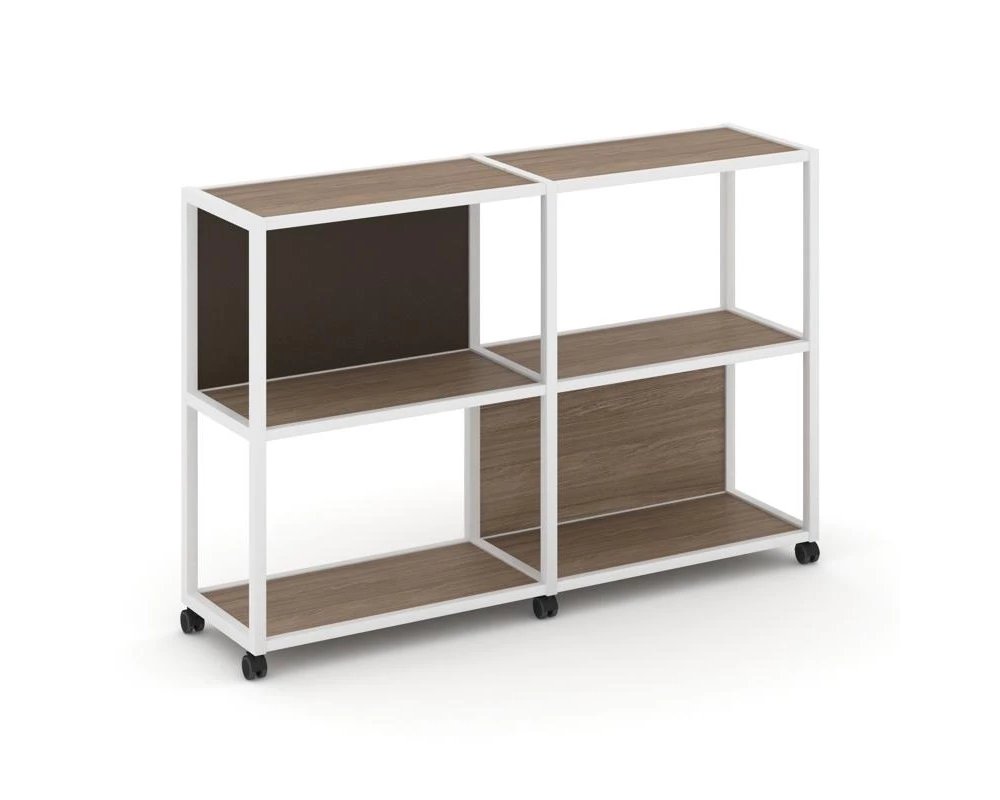 Стеллаж 3 уровня 2 секции VR.LT-STK-312.06 1170x400x1046 Shelf Mobile