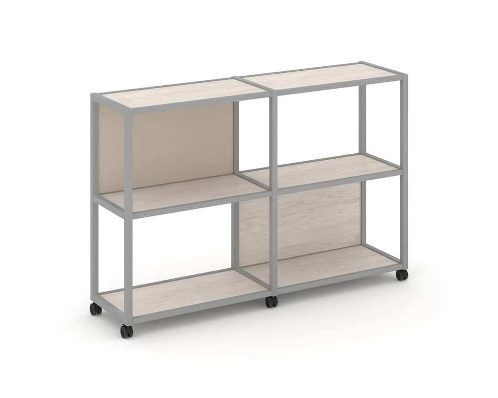 Стеллаж 3 уровня 2 секции VR.LT-STK-312.06 1170x400x1046 Shelf Mobile