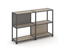 Стеллаж 3 уровня 2 секции VR.LT-STK-312.06 1170x400x1046 Shelf Mobile images