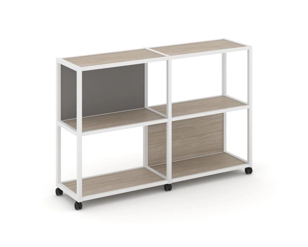 Стеллаж 3 уровня 2 секции VR.LT-STK-312.08 1570x400x1046 Shelf Mobile