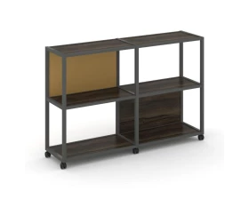 Стеллаж 3 уровня 2 секции VR.LT-STK-312.08 1570x400x1046 Shelf Mobile images