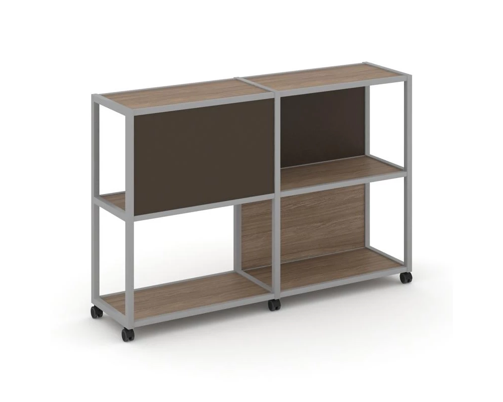 Стеллаж 3 уровня 2 секции VR.LT-STK-313.08 1570x400x1046 Shelf Mobile