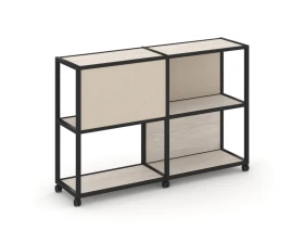 Стеллаж 3 уровня 2 секции VR.LT-STK-313.10 1970x400x1046 Шелф Мобайл / Shelf Mobile images