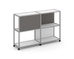 Стеллаж 3 уровня 2 секции VR.LT-STK-313.10 1970x400x1046 Шелф Мобайл / Shelf Mobile images