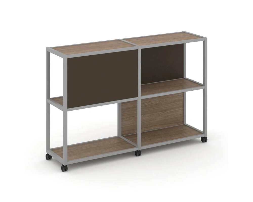 Стеллаж 3 уровня 2 секции VR.LT-STK-313.10 1970x400x1046 Шелф Мобайл / Shelf Mobile