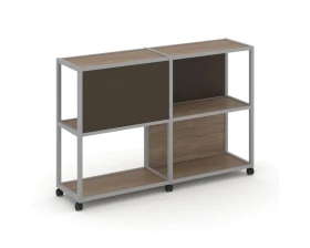 Стеллаж 3 уровня 2 секции VR.LT-STK-313.10 1970x400x1046 Шелф Мобайл / Shelf Mobile images
