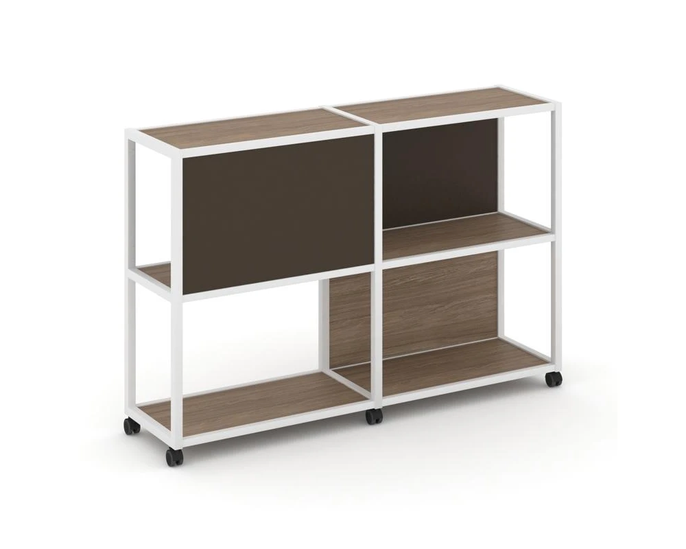 Стеллаж 3 уровня 2 секции VR.LT-STK-313.10 1970x400x1046 Шелф Мобайл / Shelf Mobile