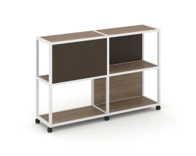Стеллаж 3 уровня 2 секции VR.LT-STK-313.10 1970x400x1046 Шелф Мобайл / Shelf Mobile images