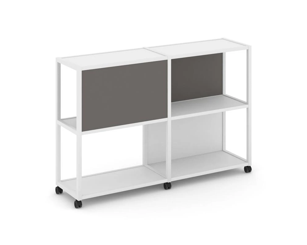 Стеллаж 3 уровня 2 секции VR.LT-STK-313.10 1970x400x1046 Шелф Мобайл / Shelf Mobile