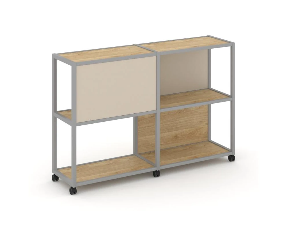 Стеллаж 3 уровня 2 секции VR.LT-STK-313.10 1970x400x1046 Шелф Мобайл / Shelf Mobile