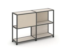 Стеллаж 3 уровня 2 секции VR.LT-STK-313.10 1970x400x1046 Шелф Мобайл / Shelf Mobile images