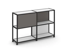 Стеллаж 3 уровня 2 секции VR.LT-STK-313.10 1970x400x1046 Шелф Мобайл / Shelf Mobile images