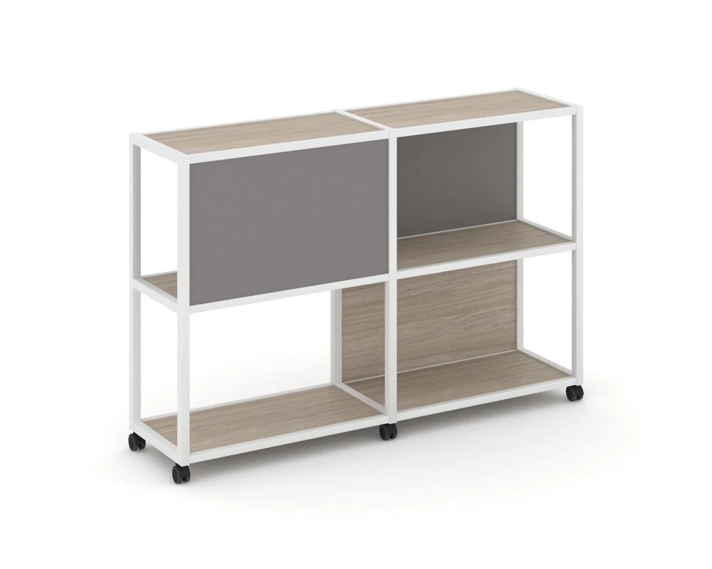 Стеллаж 3 уровня 2 секции VR.LT-STK-313.10 1970x400x1046 Шелф Мобайл / Shelf Mobile