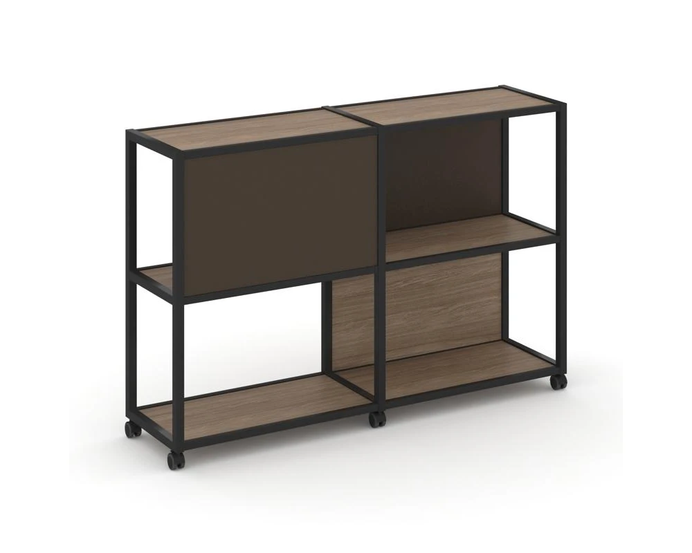 Стеллаж 3 уровня 2 секции VR.LT-STK-313.10 1970x400x1046 Шелф Мобайл / Shelf Mobile