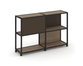 Стеллаж 3 уровня 2 секции VR.LT-STK-313.10 1970x400x1046 Шелф Мобайл / Shelf Mobile images