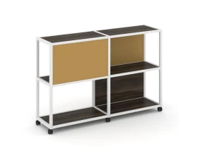 Стеллаж 3 уровня 2 секции VR.LT-STK-313.10 1970x400x1046 Шелф Мобайл / Shelf Mobile images