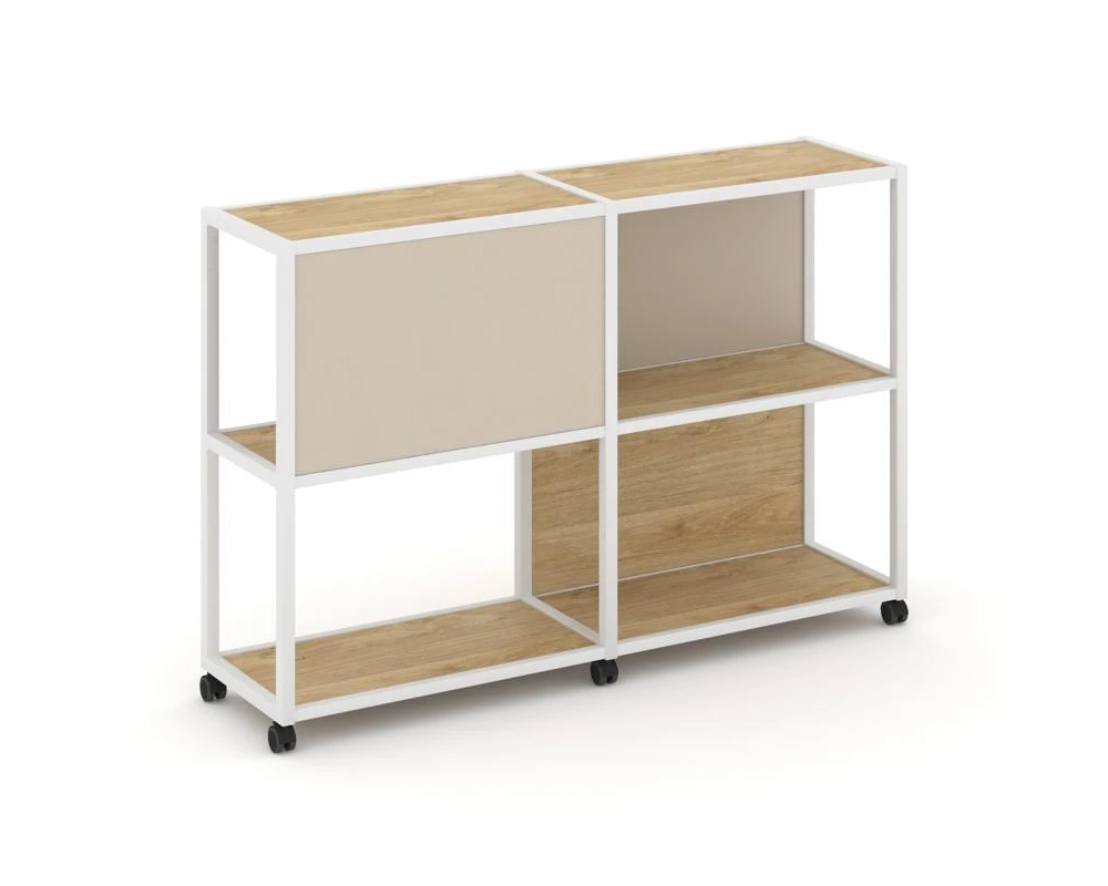 Стеллаж 3 уровня 2 секции VR.LT-STK-313.10 1970x400x1046 Шелф Мобайл / Shelf Mobile