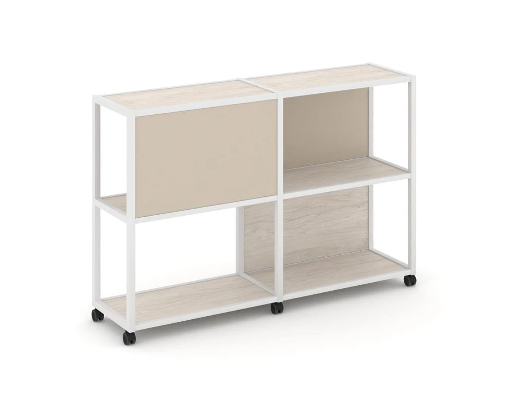 Стеллаж 3 уровня 2 секции VR.LT-STK-313.10 1970x400x1046 Шелф Мобайл / Shelf Mobile
