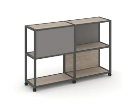 Стеллаж 3 уровня 2 секции VR.LT-STK-313.10 1970x400x1046 Шелф Мобайл / Shelf Mobile images