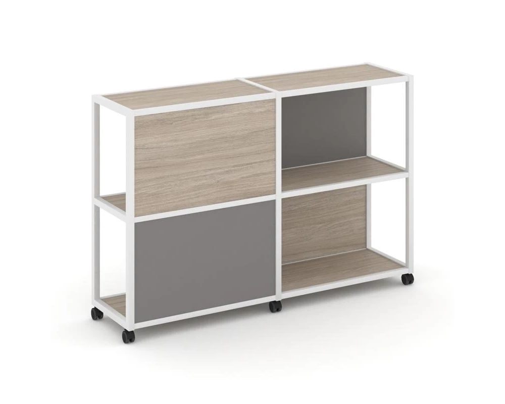 Стеллаж 3 уровня 2 секции VR.LT-STK-314.06 1170x400x1046 Shelf Mobile