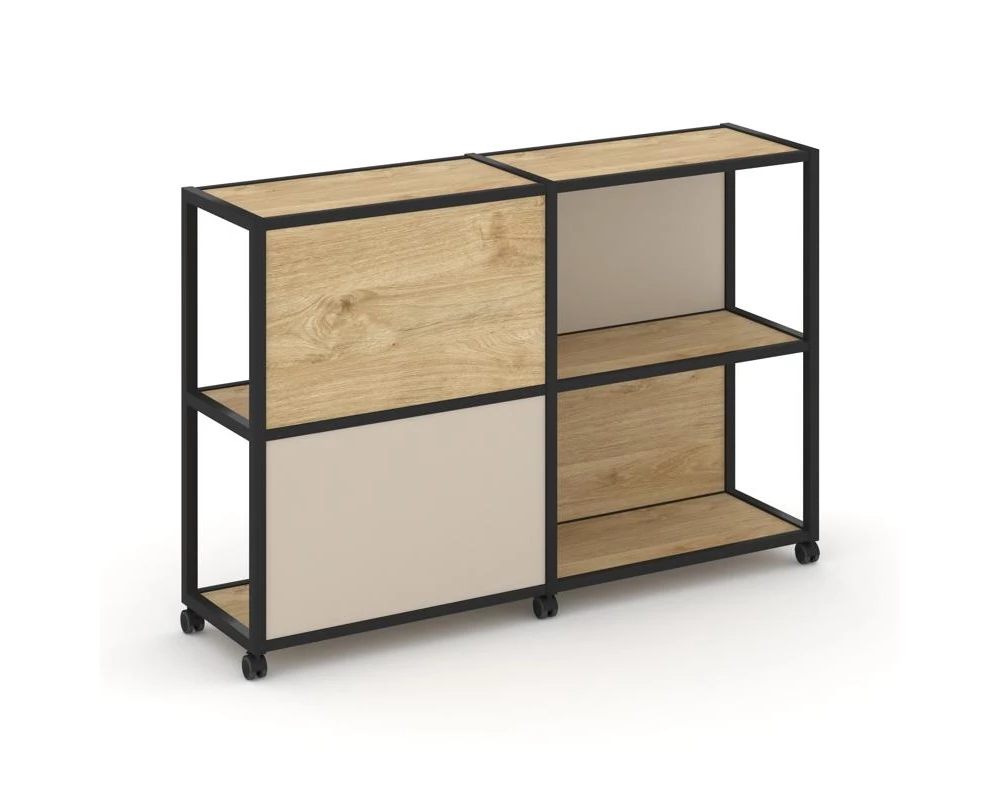 Стеллаж 3 уровня 2 секции VR.LT-STK-314.06 1170x400x1046 Shelf Mobile