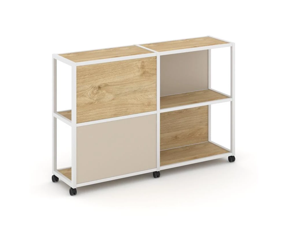 Стеллаж 3 уровня 2 секции VR.LT-STK-314.06 1170x400x1046 Shelf Mobile