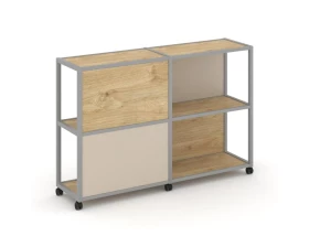 Стеллаж 3 уровня 2 секции VR.LT-STK-314.06 1170x400x1046 Shelf Mobile images