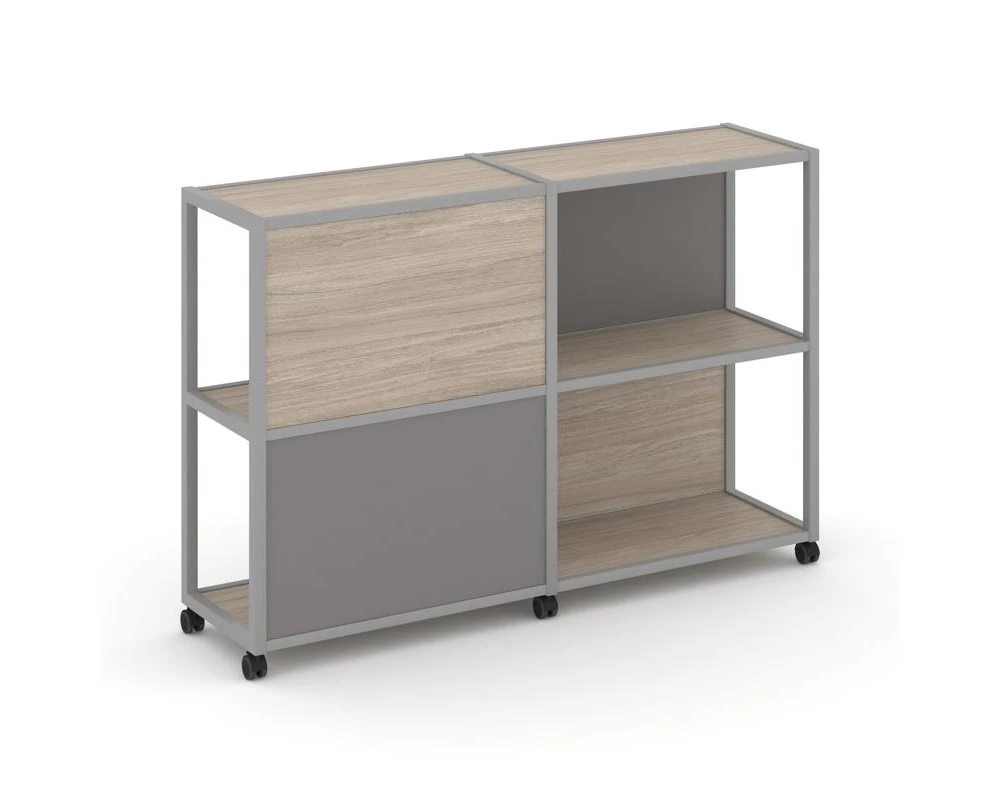 Стеллаж 3 уровня 2 секции VR.LT-STK-314.06 1170x400x1046 Shelf Mobile