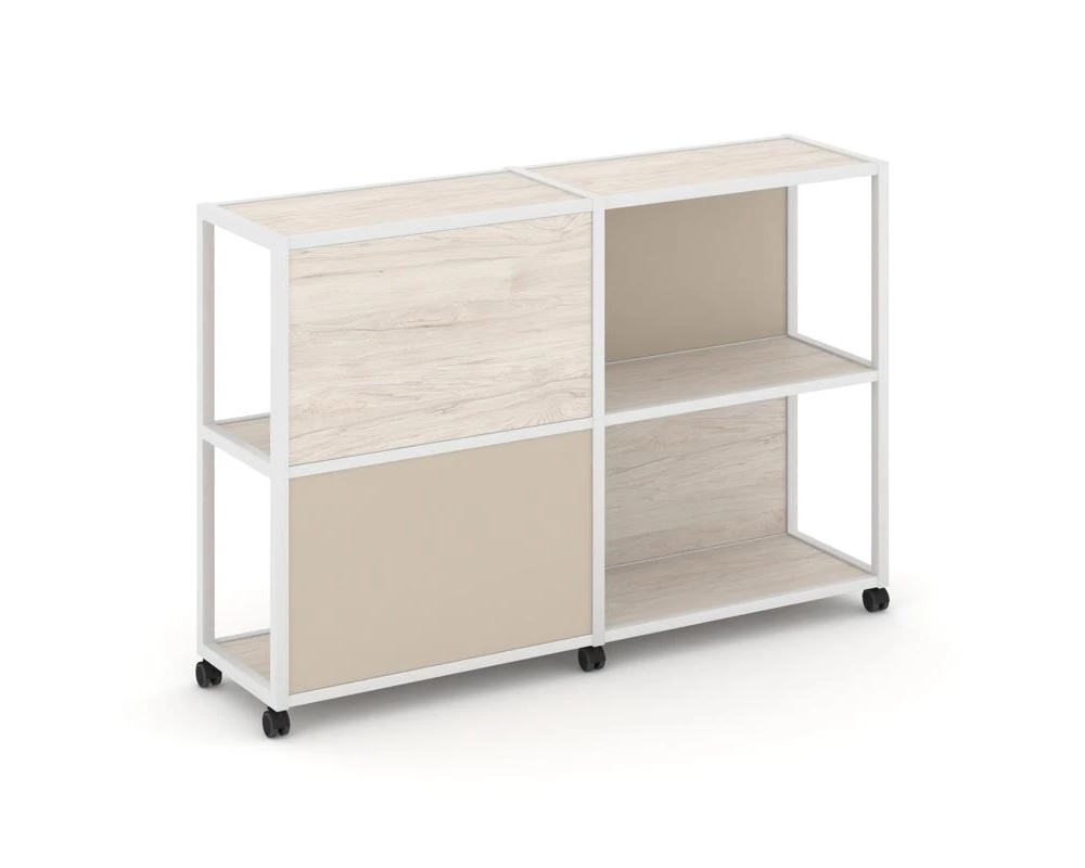 Стеллаж 3 уровня 2 секции VR.LT-STK-314.08 1570x400x1046 Shelf Mobile