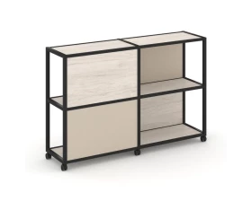 Стеллаж 3 уровня 2 секции VR.LT-STK-314.08 1570x400x1046 Shelf Mobile images