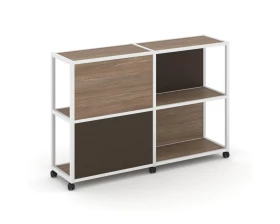 Стеллаж 3 уровня 2 секции VR.LT-STK-314.08 1570x400x1046 Shelf Mobile images