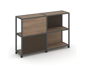 Стеллаж 3 уровня 2 секции VR.LT-STK-314.08 1570x400x1046 Shelf Mobile images