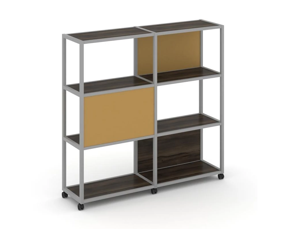 Стеллаж 4 уровня 2 секции VR.LT-STK-414.06 1170x400x1523 Shelf Mobile