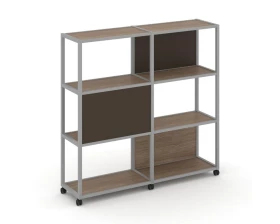 Стеллаж 4 уровня 2 секции VR.LT-STK-414.06 1170x400x1523 Shelf Mobile images