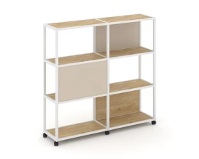 Стеллаж 4 уровня 2 секции VR.LT-STK-414.06 1170x400x1523 Shelf Mobile images