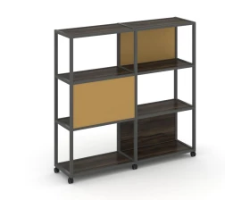 Стеллаж 4 уровня 2 секции VR.LT-STK-414.06 1170x400x1523 Shelf Mobile images