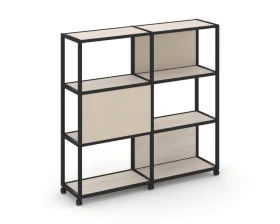 Стеллаж 4 уровня 2 секции VR.LT-STK-414.06 1170x400x1523 Shelf Mobile images