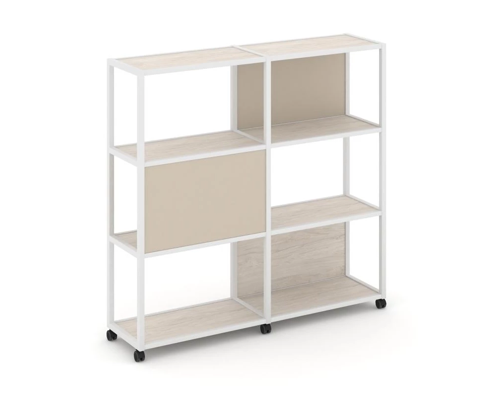 Стеллаж 4 уровня 2 секции VR.LT-STK-414.06 1170x400x1523 Shelf Mobile