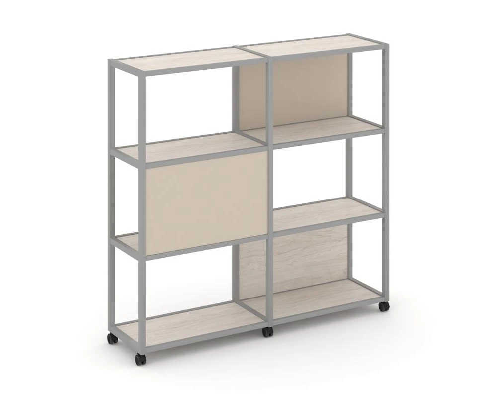 Стеллаж 4 уровня 2 секции VR.LT-STK-414.06 1170x400x1523 Shelf Mobile