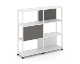 Стеллаж 4 уровня 2 секции VR.LT-STK-414.06 1170x400x1523 Shelf Mobile images