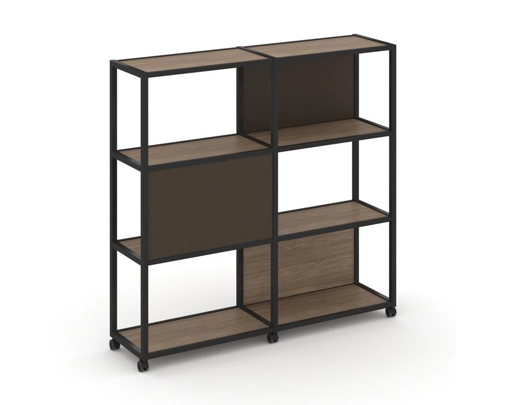 Стеллаж 4 уровня 2 секции VR.LT-STK-414.06 1170x400x1523 Shelf Mobile