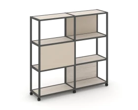 Стеллаж 4 уровня 2 секции VR.LT-STK-414.06 1170x400x1523 Shelf Mobile images