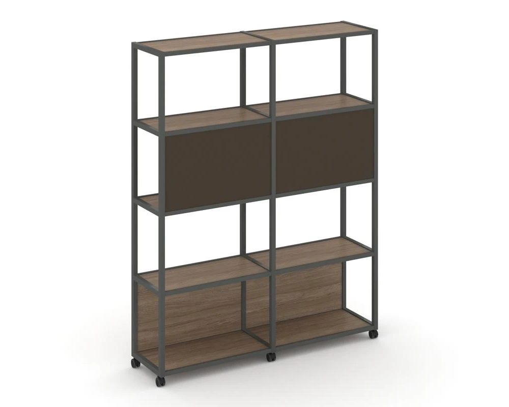 Стеллаж 5 уровней 2 секции VR.LT-STK-513.12 2370x400x2000 Шелф Мобайл / Shelf Mobile
