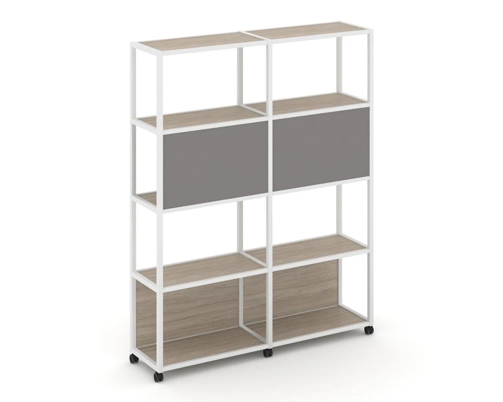 Стеллаж 5 уровней 2 секции VR.LT-STK-513.12 2370x400x2000 Шелф Мобайл / Shelf Mobile